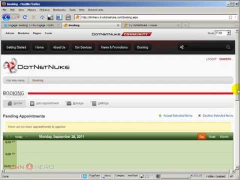 DotNetNuke Tutorial - A simple Booking module for DotNetNuke - part 2/2 - Video #266