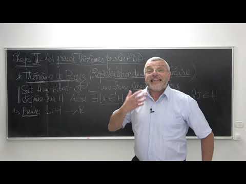 AMEDP Cours 13 - Le Théorème de Riesz