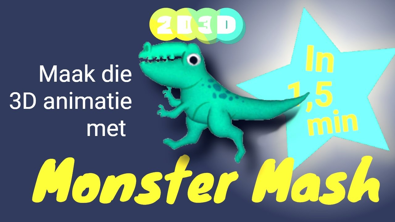 Monster Mash in 1,5 min - Online heel simpel leuke 3D animaties maken