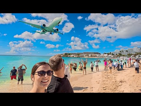 Crazy Maho Beach in St Maarten on our Marella Explorer Caribbean cruise