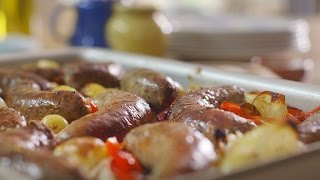 Roasted Sausage Supper recipe - Mary Berry