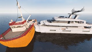 Yacht Collisions with Ships and Boats | Teardown Gameplay