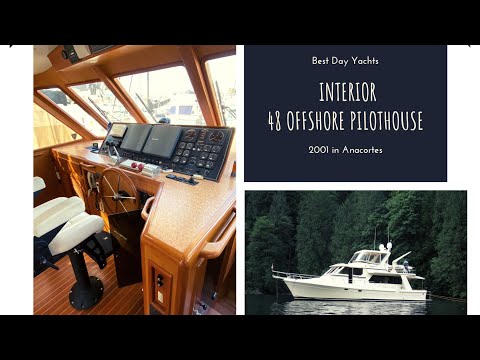 2001 48 Offshore Pilothouse interior walk though. Boat and Yacht for Sale in Anacortes WA