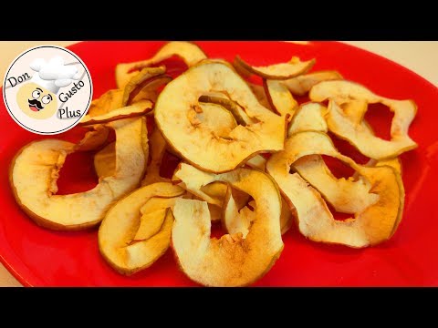 Getrocknete Apfelringe / Apfelchips 🍏🍎 || Heißluftfritteuse (Airfryer)
