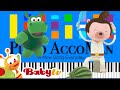 BabyTV Down By The Bay Slow EASY Medium 4K Piano Tutorial