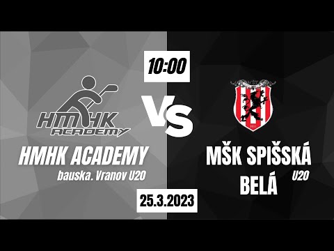 LIVESTREAM: HMHK ACADEMY bauska. Vranov U20 - MŠK Spišská Belá U20