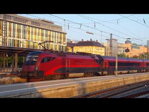 International ÖBB Railjet in München Hbf: RJX265 Wien Hbf