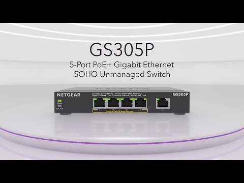 Netgear 5-Port Gigabit Ethernet Unmanaged Switch (Gs305) - Desktop Quiet  Fanless