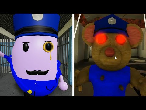 ROBLOX PIGGY OFFICER MR P VS OFFICER MARI JUMPSCARES - Roblox Piggy Book 2 rp