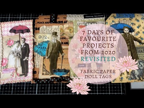 Vintage Fabric Tags for Junk Journals - Favourite Projects 2020 Revisited #3