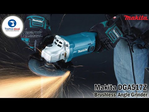 Belaidis kampinis šlifuoklis Makita DGA517Z video