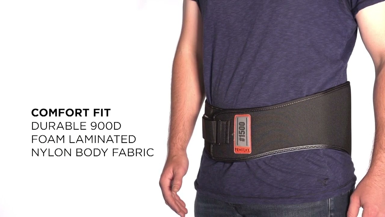 ProFlex® 1500 Back Support Weightlifting Belt Features Rigid Support Ideal for Overhead Lifting