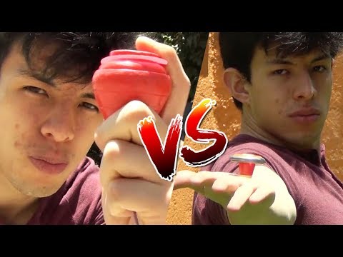 Spinning Top vs. Beyblade | Trick Competition!