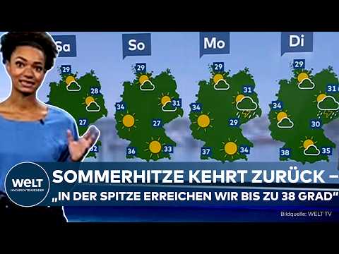Video Thumbnail: WETTER:  Bis zu 38 Grad im Südwesten! Kommt jetzt die nächste Hitzewelle nach Deutschland?