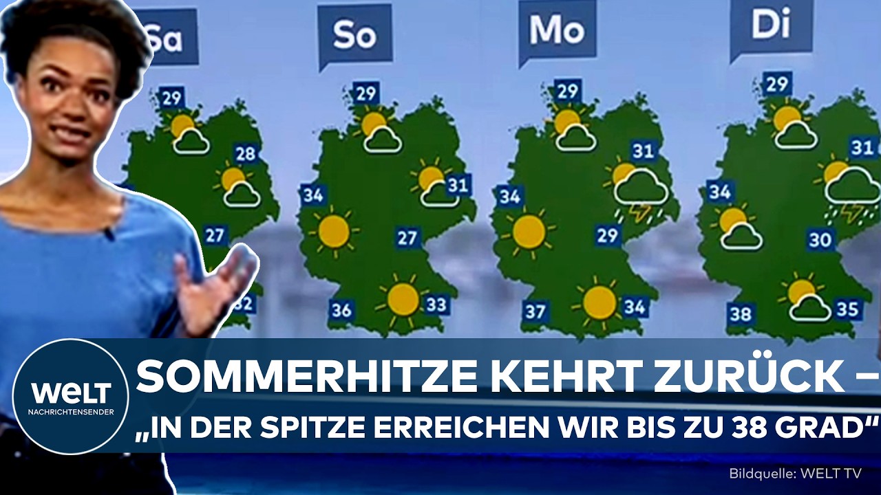 WETTER:  Bis zu 38 Grad im Südwesten! Kommt jetzt die nächste Hitzewelle nach Deutschland?
