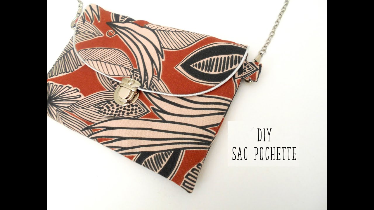Coudre un sac pochette, tuto sac bandoulière avec chaîne