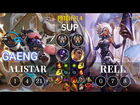 DFM Gaeng Alistar vs Rell Sup - KR Patch 11.4