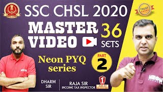 CHSL 2020-21 All 36 Sets PYQ With NEON CONCEPTS | Best Methods, Concepts PYQ SSC CHSL 2020