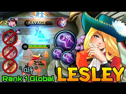 SAVAGE! Lesley Wipe Out All Enemies! - Top 1 Global Lesley by ° αℓန ° - Mobile Legends