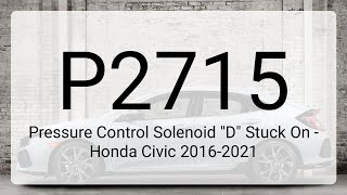 OBD Code p2715 Guide to Repair