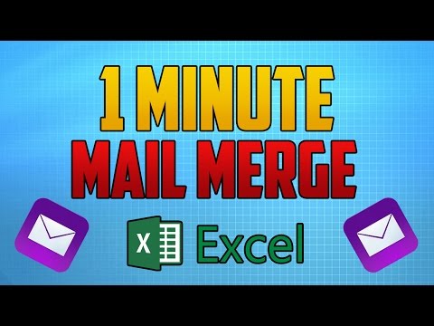 Excel 2016 : How to Do an Excel/Word Mail Merge