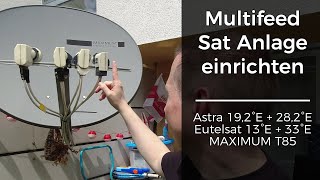 4 LNB Multifeed Satelliten-Anlage ausrichten: ASTRA 2x, Eutelsat Hotbird 19 13 28| Maximum T-85 |