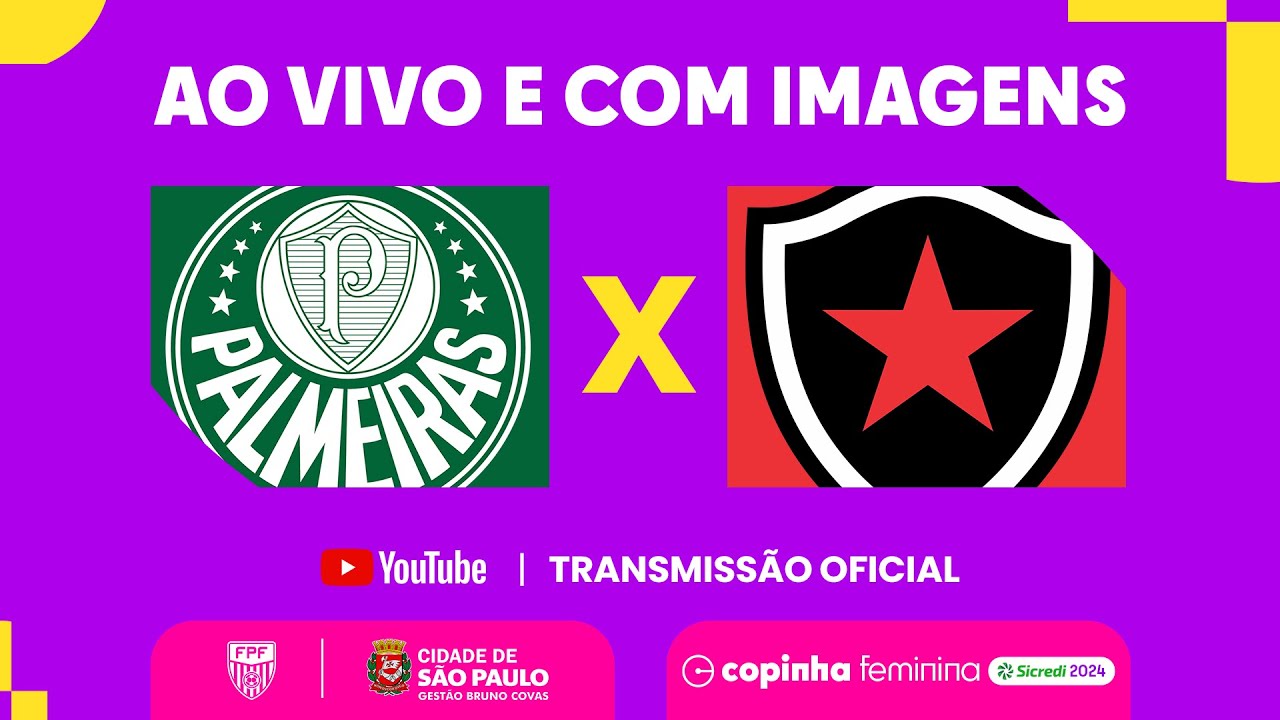 AO VIVO E COM IMAGENS: PALMEIRAS X BOTAFOGO (PB) | RODADA 1 | COPINHA FEMININA 2024