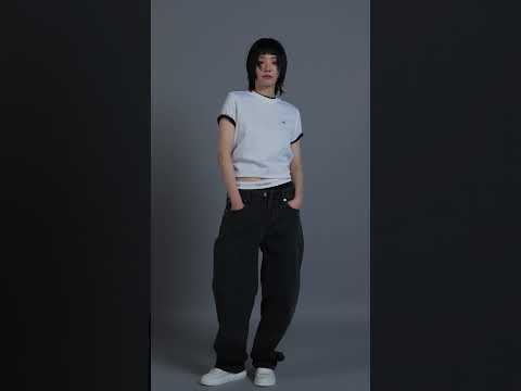Park Gyuyoung shows off the #calvinklein logo. Beyond basic in baggy denim over iconic underwear.