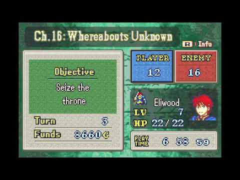 Fire Emblem 7 Part 19 Eliwood Normal Mode S Rank Chapter 16: Whereabouts Unknown