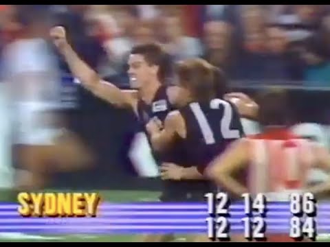 Peter Motley's last ever goal. His car crash occurred 6 days later. Sturt, Carlton. VFL AFL Football