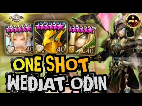 ODIN IS BACK! INSANE DMG with MORE BUFF with WEDJAT and BASTET IN RTA SUMMONERS WAR