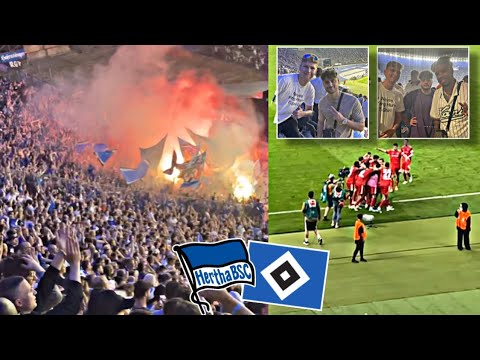 HSV gewinnt gegen HERTHA in der RELEGATION!🤯 + Ich treffe Eli, Sid und Rohat😳| STADIONVLOG