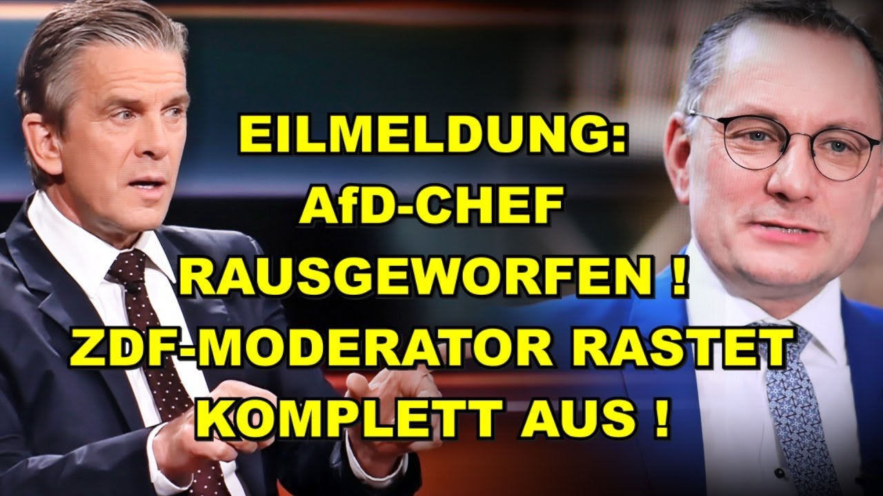 EIL: AfD-Chef FLIEGT RAUS! ZDF-Mann TOBT!