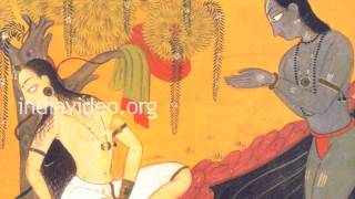 Morning Ablutions- Pahari painting in Basohli Kalam 