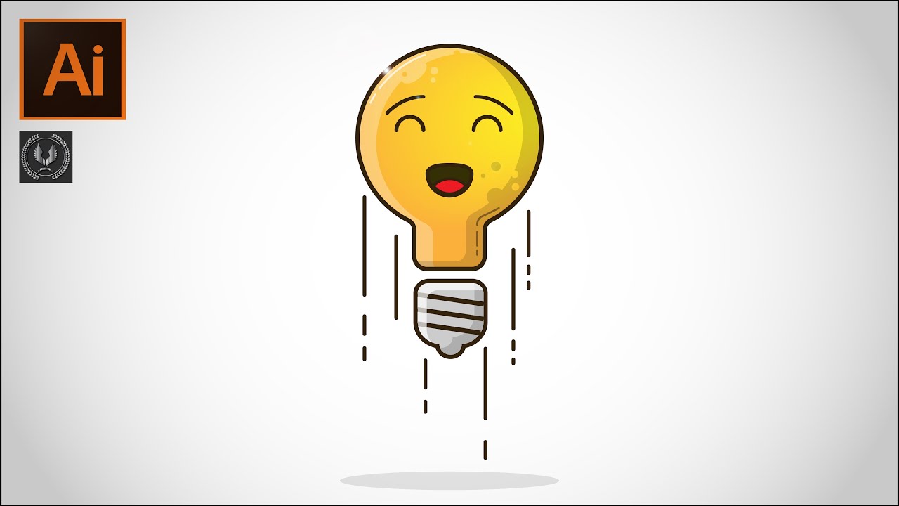 Adobe Illustrator CC Tutorial - How to make an Idea Icon Character