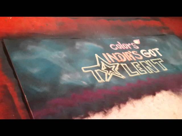 India's fastest rangoli design by Rahul Swami - video 2