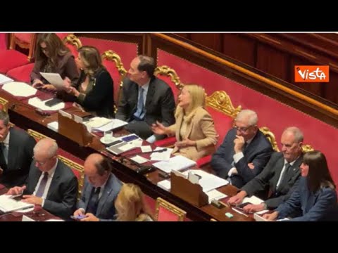 Il gesto di Meloni durante l'intervento di Maiorino (M5s) al Senato