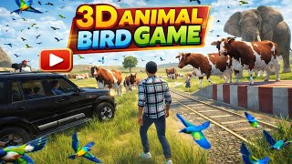 3D Animal Bird Game 🦜🐄 | Realistic Open World Gameplay