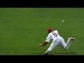 Jay robs Barney on a diving catch in the gap