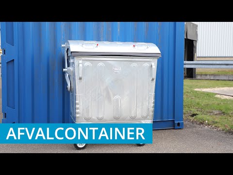 Afvalcontainer afval en reiniging voor din-opname met scharnierend deksel en kinderbeveiliging