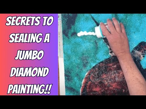 How to seal diamond art | Watch us seal a large diamond painting
