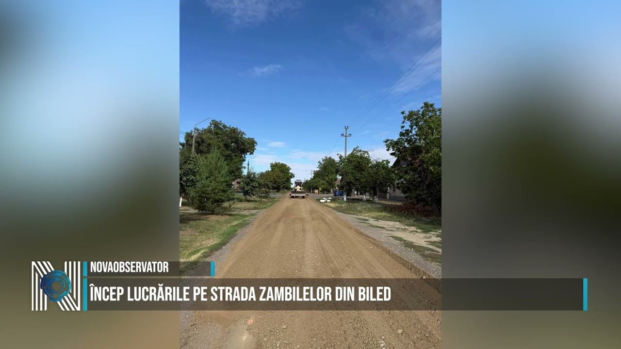 Încep lucrările pe strada Zambilelor din Biled