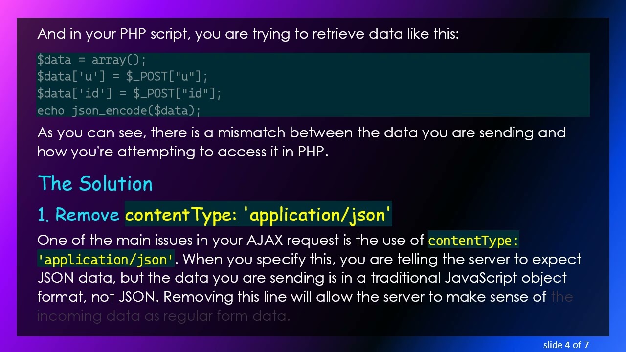 Troubleshooting null Values in JavaScript AJAX Requests to PHP