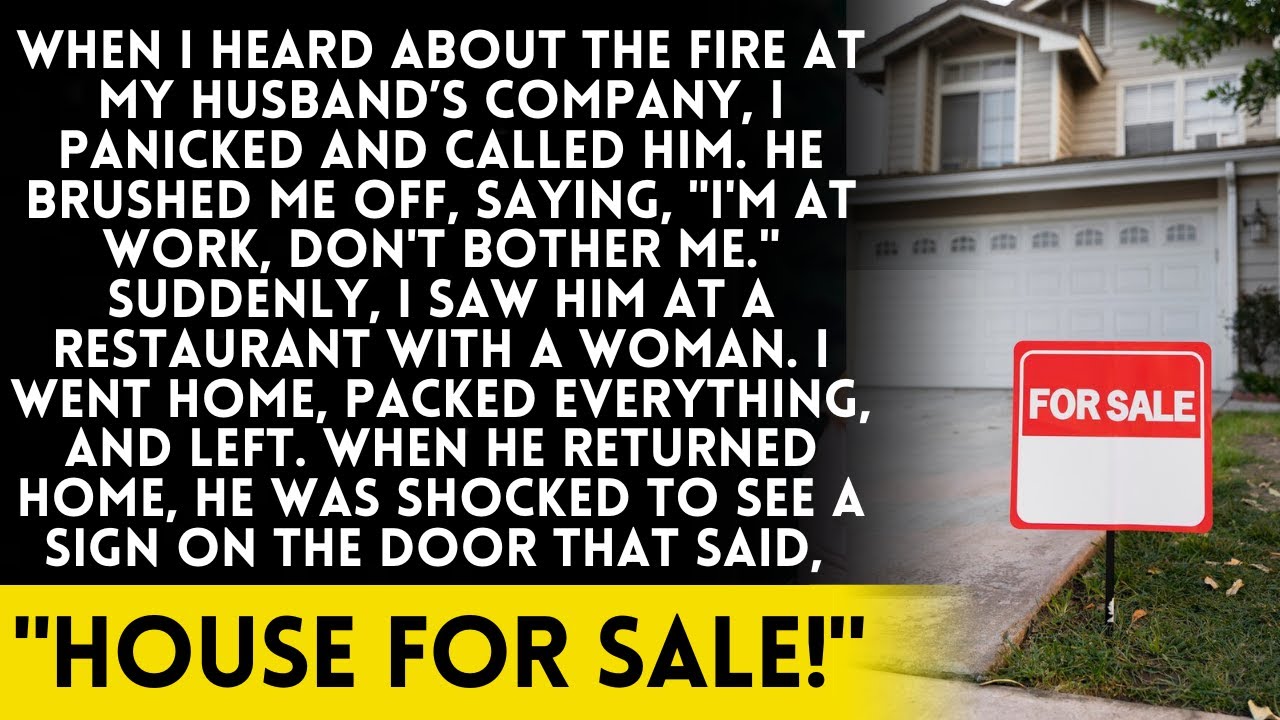 I heard about fire at my husband's company, called him in a panic He said I'm at work but I saw...