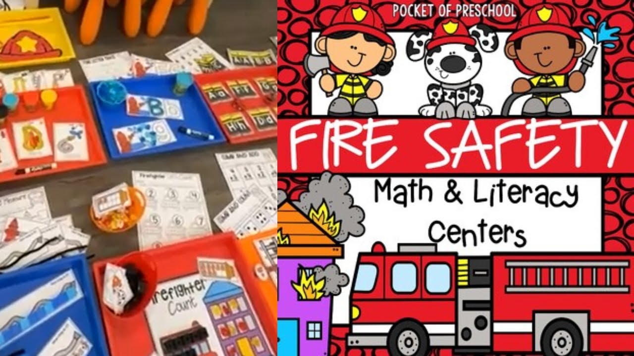 Fire Safety Math & Literacy Centers Unit Preview