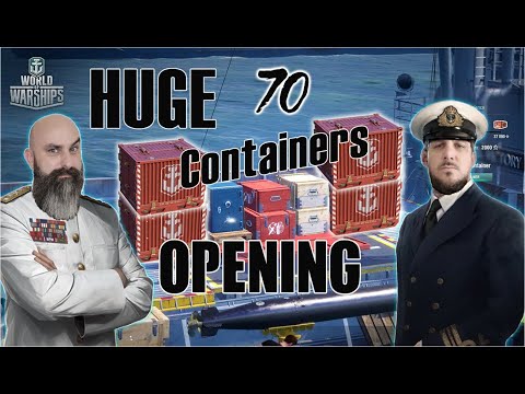 WORLD OF WARSHIPS - OPENING 70+ CONTAINERS!!!