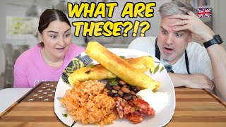 Brits Try Mexican Taquitos for the first time! & we were not ready!