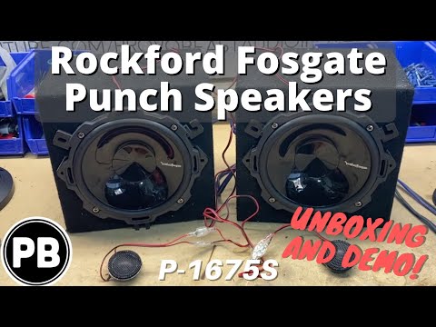 Rockford Fosgate 6.75" Punch Speakers Unboxing and Demo! | Punch P-1675S Components