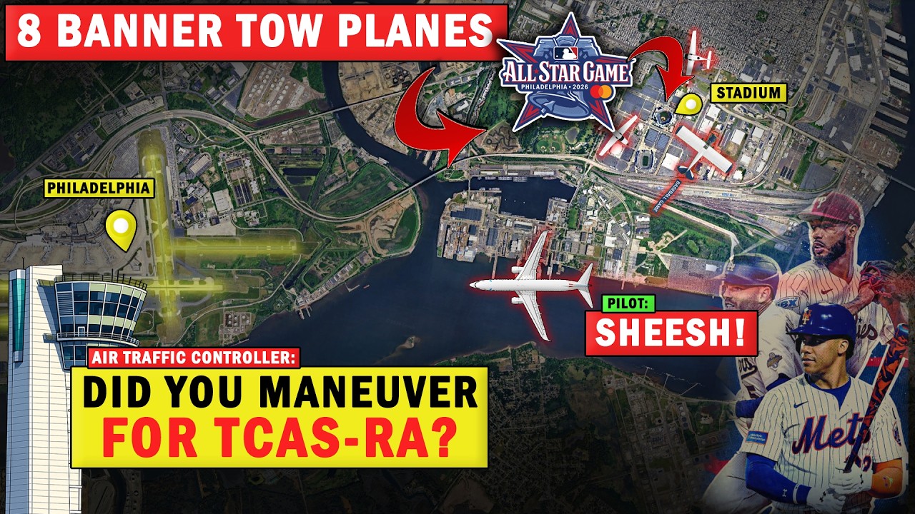 Numerous Banner Tow Planes near the Approach | Philadelphia MLB Game