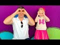Nastya and dad have fun in the amusement park Nastya and dad have fun in the amusement park